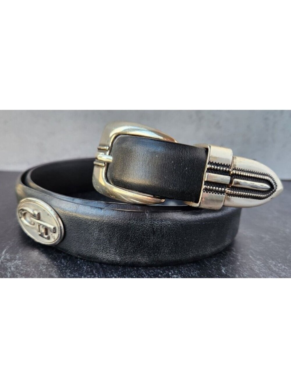 ZEP-PRO Men's NCAA Georgia Tech Leather Concho Belt, Black, Sz 42 Excellent‎